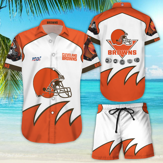 Cleveland Browns Hawaiian Shirt Summer_Hawaiian Shirt Gift, Christmas Gift