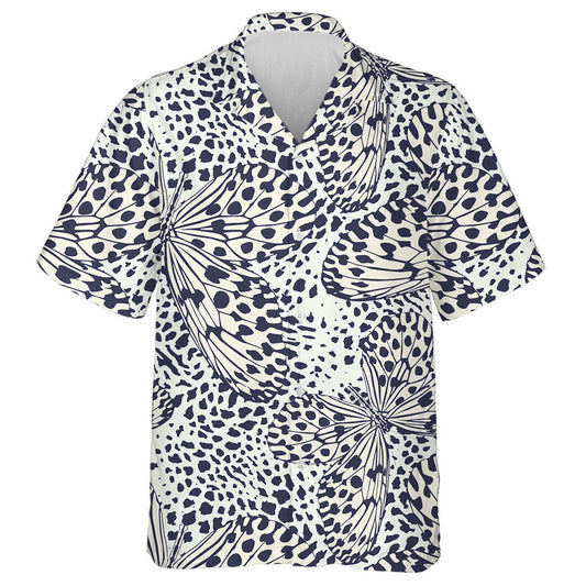 Féileacán Ar Leopard Móitíf Ainmhithe Trendy Léine Haváís, haváís le haghaidh bronntanas