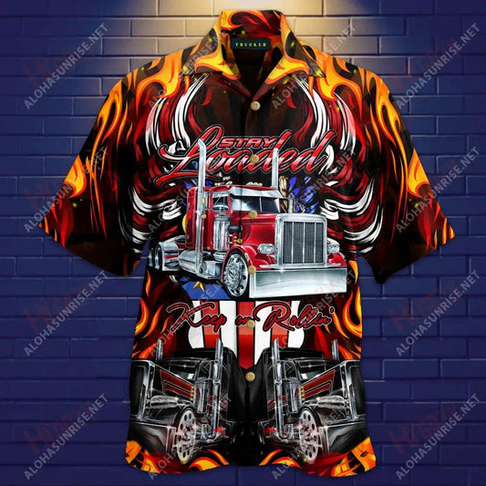 Lean ort ag Rolladh Tiománaithe leoraí Léine Gearr Muinchille Unisex Caitheamh aimsire Léinte Haváíais is Fearr Léinte Haváise Greannmhar, Bronntanas Léine Haváís, Bronntanas Nollag