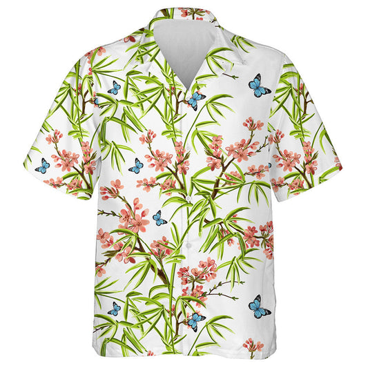 Sakura Bambú Lámh-tharraingthe Agus Féileacáin Léine Haváí, Haváis Don Bronntanas