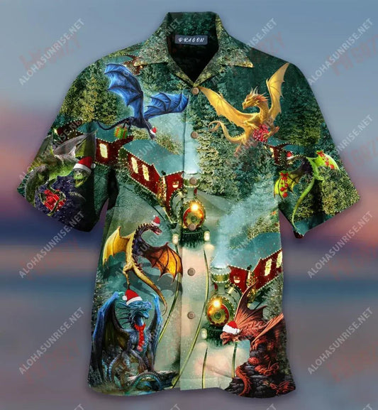 Traein na Nollag Dragons Gearr Léinte Haváís Léinte Aigéin Thrópaiceacha Léinte Haváís is Fearr Léinte haváíais do Mhná, Bronntanas Léine Haváís, Bronntanas Nollag