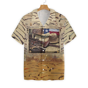 Texas Heritage Personalized Stripe Pattern Hawaiian Shirt,Hawaiian Shirt Gift, Christmas Gift