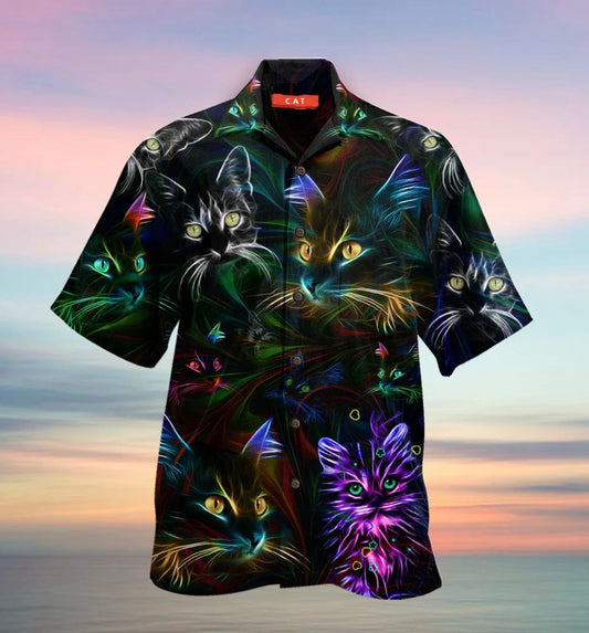 Head Of Cat Fantasy Design Hawaiian Shirt, Hawaiian For Gift