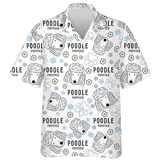 Little Face Of Grey Poodle Dog Hawaiian Shirt, Hawaiian For Gift