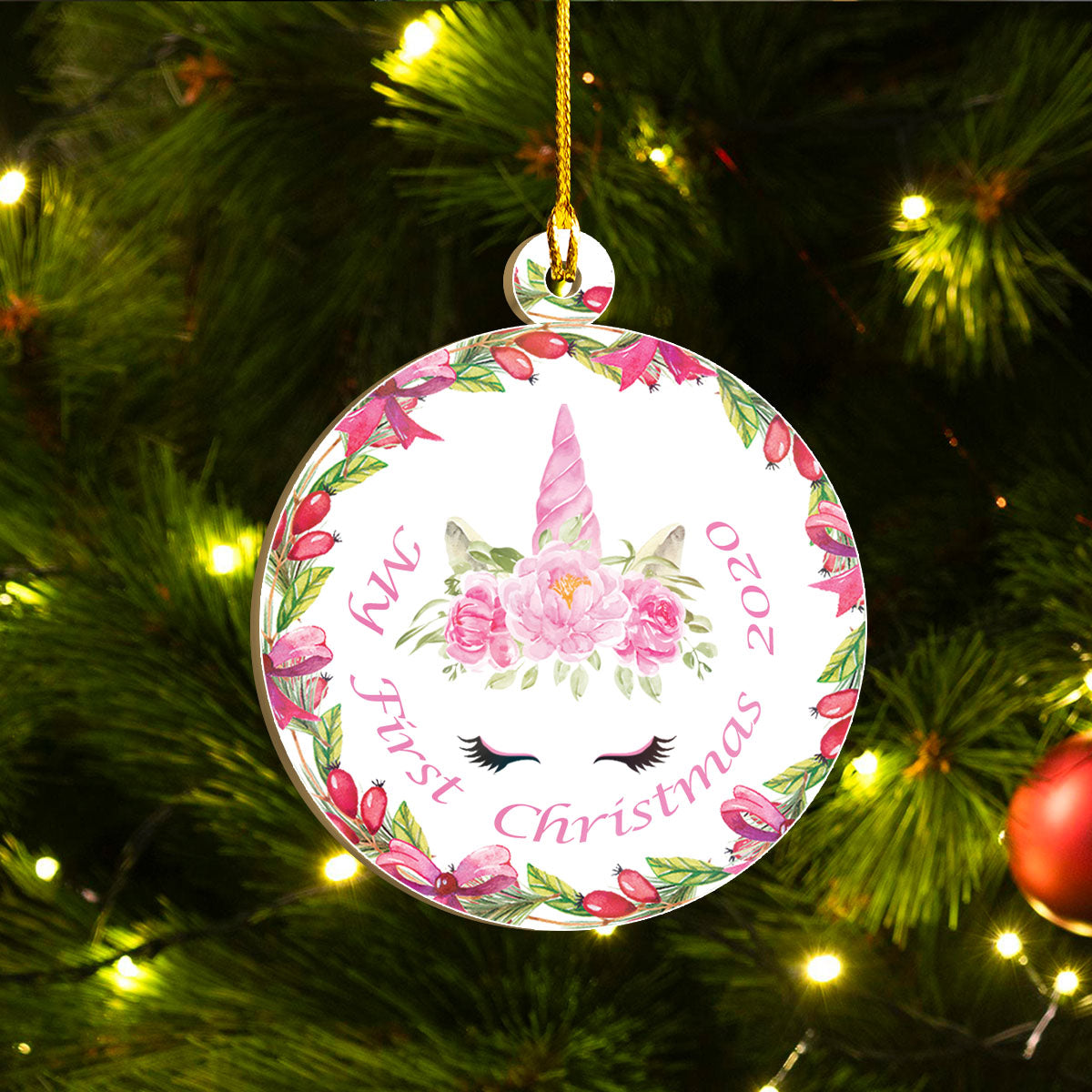 Xmas Unicorn Ornaments Set, Merry Christmas Ornaments Set, Funny Christmas Ornaments Family Gift Idea For Unicorn Lover