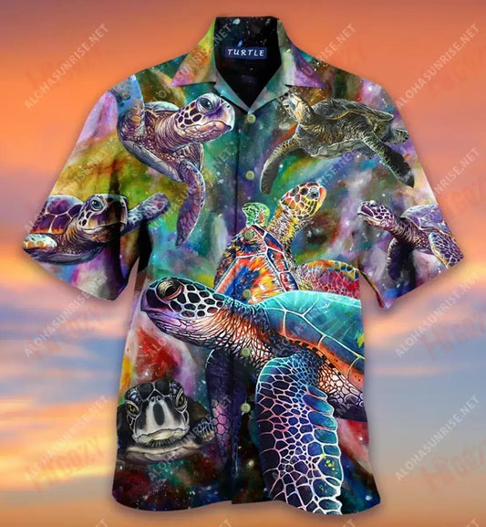 Réaltra Turtle Léine Gearr Haváís Caitheamh aimsire Aloha Shirt Léinte Haváís is Fearr Léinte Haváís d'Fhir, Bronntanas Léine Haváís, Bronntanas Nollag