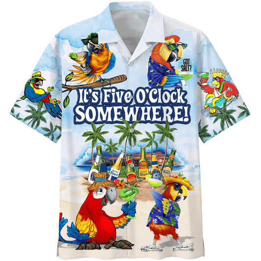 Beautiful Parrot Pattern Collection Design Hawaiian Shirt, Hawaiian For Gift