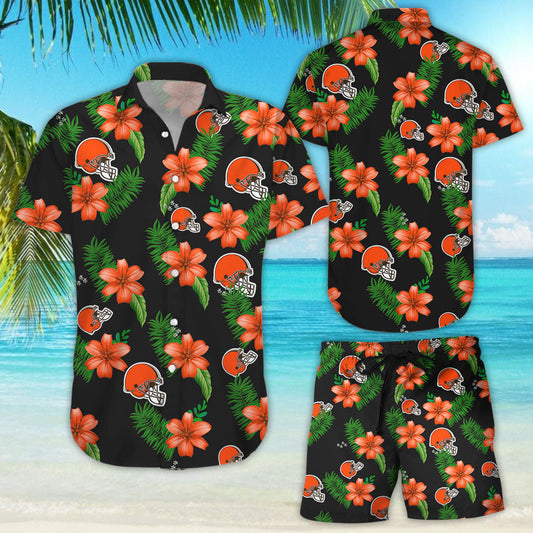 Cleveland Browns Hawaiian Shirt – Dnstyles_Hawaiian Shirt Gift, Christmas Gift