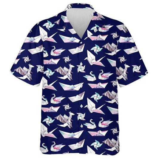 Craenacha Origami Lámh-Tarraingthe Agus Léine Haváí Dragúin, haváís le haghaidh bronntanais