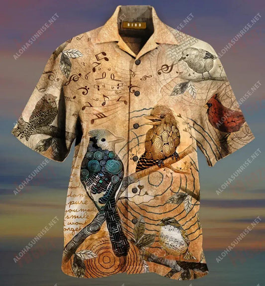 High Above The Tree Birds Unisex Short Sleeve Shirt Hobbies Hawaiian T Shirts Best Hawaiian Shirts Hawaiian Shirts For Women, Hawaiian Shirt Gift, Christmas Gift
