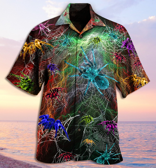 Ainmhithe Grá Dath Spider - Léine Haváís, Bronntanas Léine Haváís, Bronntanas Nollag