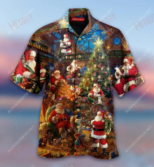 Teach Daidí na Nollag Léine Ghearr Haváís Aigéan Léinte T Haváíacha Léinte Trópaiceacha D'Fhir Léinte haváíais d'Fhir, Bronntanas Léine Haváíais, Bronntanas Nollag