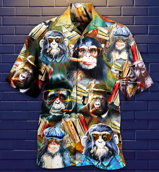 Ainmhithe Grá Smile Gorillas - Léine Haváís, Bronntanas Léine Haváís, Bronntanas Nollag