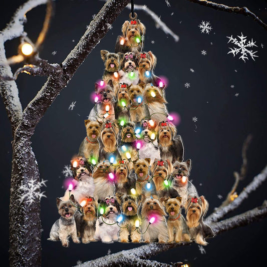 Yorkshire terrier lovely tree gift for yorkie lover gift for yorkshire mom ornament, Christmas Gift,Christmas Decoration