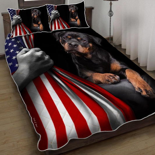 Rottweiler Dog Lover American US Quilt Bedding Set Bedroom Set Bedlinen 3D,Bedding Christmas Gift,Bedding Set Christmas