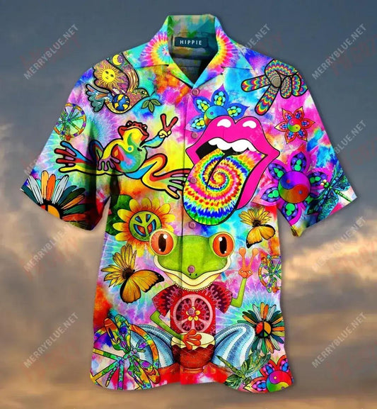 Hippie Mothú Groovy Gearr Léine Haváís Caitheamh aimsire Gearr Muinchille Léine Oirbheartaíochta Haváís Patrún Léine Haváís, Bronntanas Léine Haváís, Bronntanas Nollag