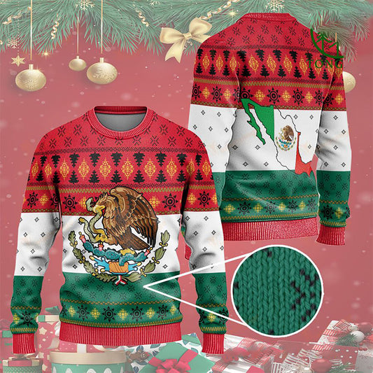 Christmas Mexico coat of arms Ugly Sweaters, Christmas Ugly Sweater, Christmas Gift, Gift Christmas 2024
