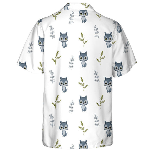 Simple Baby Wolf Icon Of Animal And Plants Hawaiian Shirt, Hawaiian Shirt Gift, Christmas Gift
