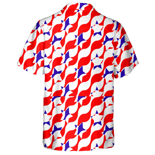 Patrún Illusion de Stiallacha Tonnta Dearga Le Léine Haváíreach Réaltaí Gorma, Bronntanas Léine Haváíais, Bronntanas Nollag