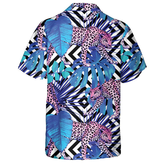 Safari Bláthanna Trópaiceacha an tSamhraidh le hAinmhithe Coimhthíocha Léine Haváís Liopard, Bronntanas Léine Haváís, Bronntanas Nollag