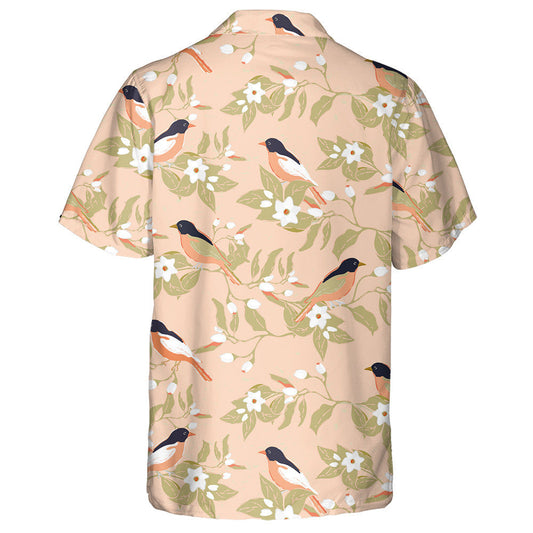 Lovely Birds On The Blossoming Orange Trees Hawaiian Shirt, Hawaiian Shirt Gift, Christmas Gift