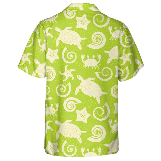 Turtles Fish And Starfish Colorful Style Hawaiian Shirt, Hawaiian For Gift