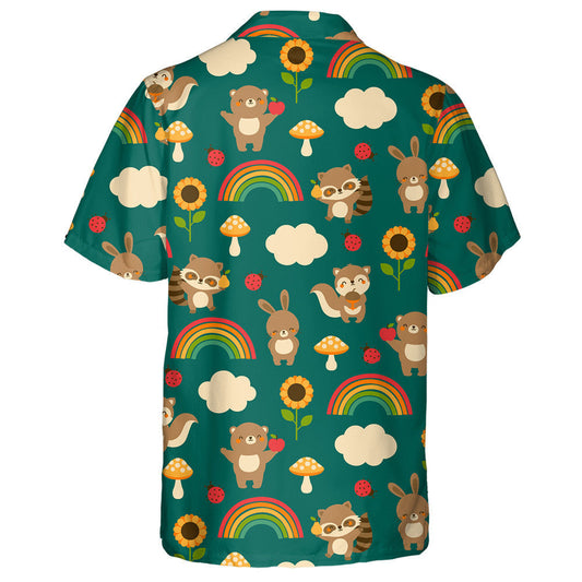 Ainmhithe Gleoite Coillearnacha Le Muisiriún Lusanna Gréine Rainbow Agus Scamaill Léine Haváís, Bronntanas Léine Haváís, Bronntanas Nollag