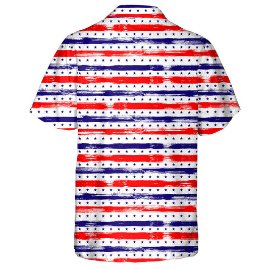 An Ceathrú Iúil Réaltaí Stiallacha Patrún Péinteála Teibí Léine Haváís, Bronntanas Léine Haváíais, Bronntanas Nollag