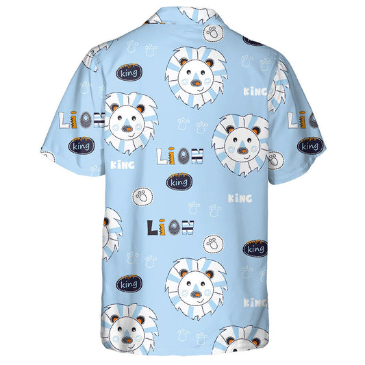 Funny Lion King And Footprint Hawaiian Shirt,Hawaiian Shirt Gift, Christmas Gift