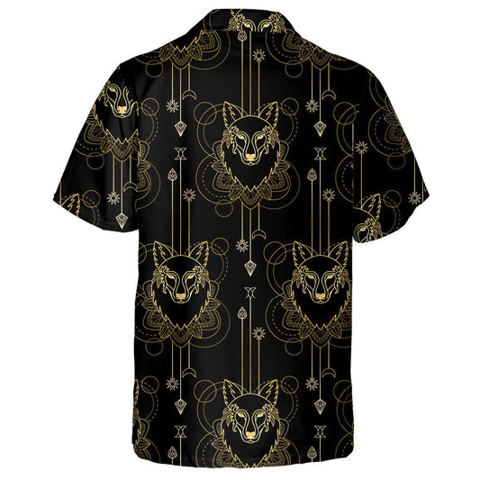 Mac Tíre Óir Agus Eilimintí Geoiméadracha ar Chúlra Dubh Léine Haváís, Bronntanas Léine Haváíais, Bronntanas Nollag