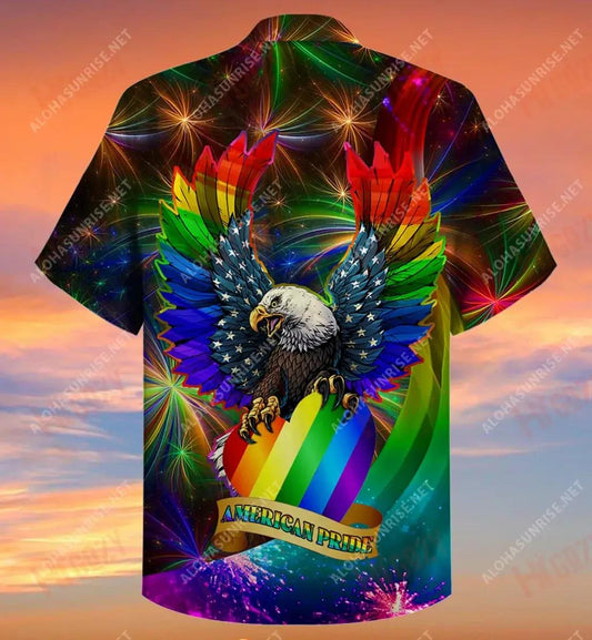 American Pride Short Léine Haváís Caitheamh aimsire Léinte T Haváíacha Léinte Trópaiceacha D'Fhir Léinte haváíais do Mhná, Bronntanas Léine Haváís, Bronntanas Nollag