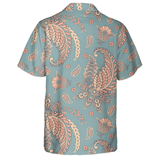 Stíl Vintage Bláthanna Paisley Patrún Ornáideach I Léine Coiréil Haváís, Bronntanas Léine Haváís, Bronntanas Nollag