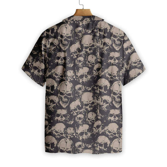 Skull And Cool Awesome Background Design Hawaiian Shirt,Hawaiian Shirt Gift, Christmas Gift