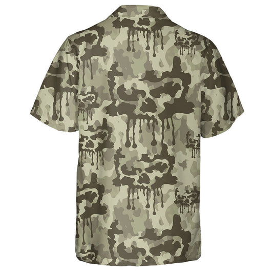 Dathanna Glasa ag Leáphointe Péinteáil Camo Le Skulls Patrún Léine Haváís , Bronntanas Léine Haváís, Bronntanas Nollag