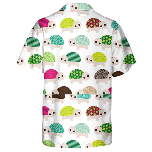 Retro Turtle Animal Background Colorful Style Hawaiian Shirt,Hawaiian Shirt Gift, Christmas Gift