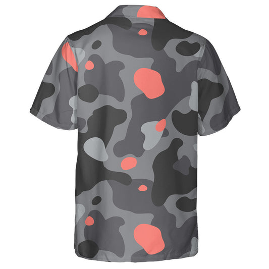 Duaithníocht Pastel Bándearg Agus Liath Arm Míleata Léine Haváís Uigí, Bronntanas Léine Haváíais, Bronntanas Nollag