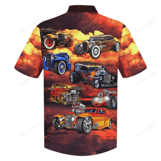 I'm A Hot Rod Grandpa Beautiful Sky Hawaiian Shirt, Hawaiian Shirt Gift, Christmas Gift