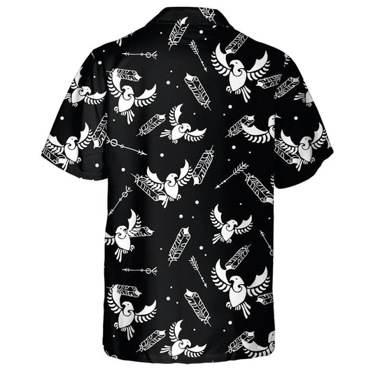 Saigheada Treibhe Agus Iolair Bhán ar Chúlra Dubh Léine haváí, Bronntanas Léine Haváíais, Bronntanas Nollag