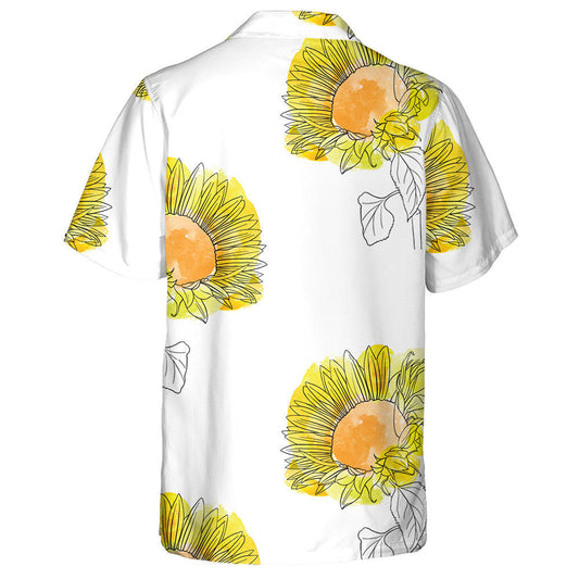 Líníocht Childish Lusanna na Gréine Cúlra Bláthanna Le Spotaí Uiscedhatha Léine Haváís, Bronntanas Léine Haváís, Bronntanas Nollag