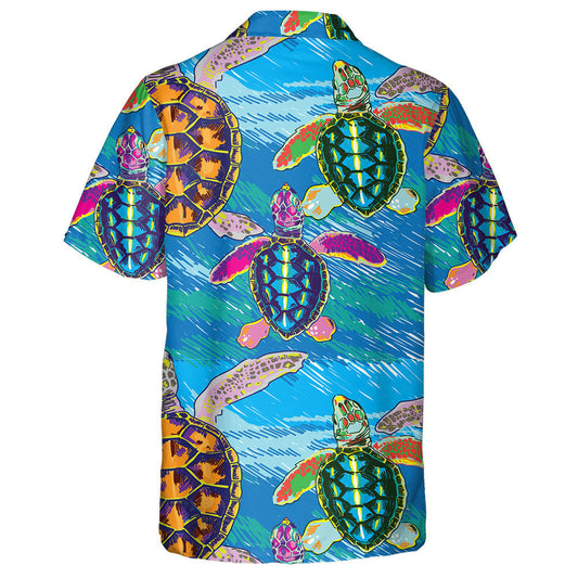 Little Sea Turtles Crawl To The Water Hawaiian Shirt, Hawaiian Shirt Gift, Christmas Gift