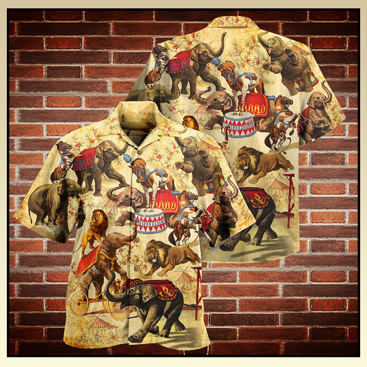 Elephant circus show hawaiian shirt_Hawaiian Shirt Gift, Christmas Gift