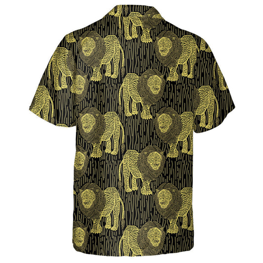 Lion Is Made Graphically Point And Line Hawaiian Shirt, Hawaiian Shirt Gift, Christmas Gift