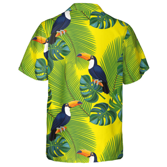 Toucan Birds With Palm And Monstera Leaves Hawaiian Shirt, Hawaiian Shirt Gift, Christmas Gift