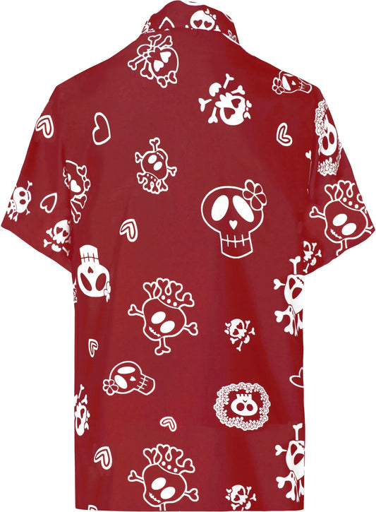 Red King Of Skulls And Crossbones Tropical Hawaiian Shirt,Hawaiian Shirt Gift, Christmas Gift