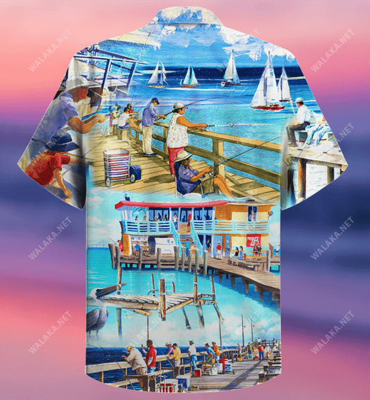 Cé Iascaireachta Léine Haváí Unisex_ Bronntanas Léine Haváíais, Bronntanas Nollag