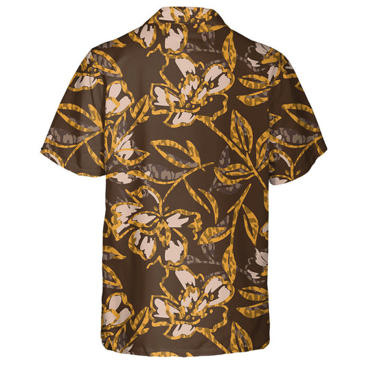 Wild African Leopard With Tropical Hibiscus Flowers Hawaiian Shirt, Hawaiian Shirt Gift, Christmas Gift