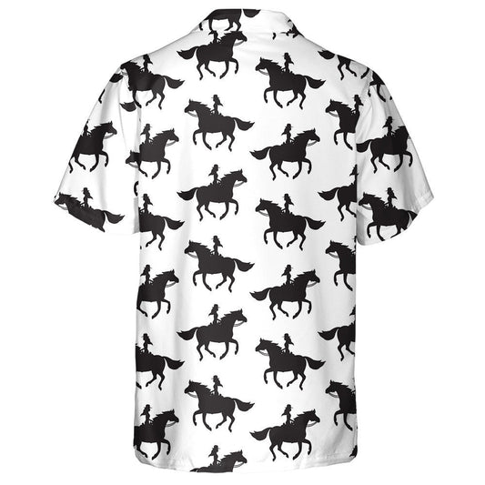 Cailín Bó Buí ag Marcaíocht ag Rith Scáthchruth Capall Léine Haváíais, Bronntanas Léine Haváís, Bronntanas Nollag