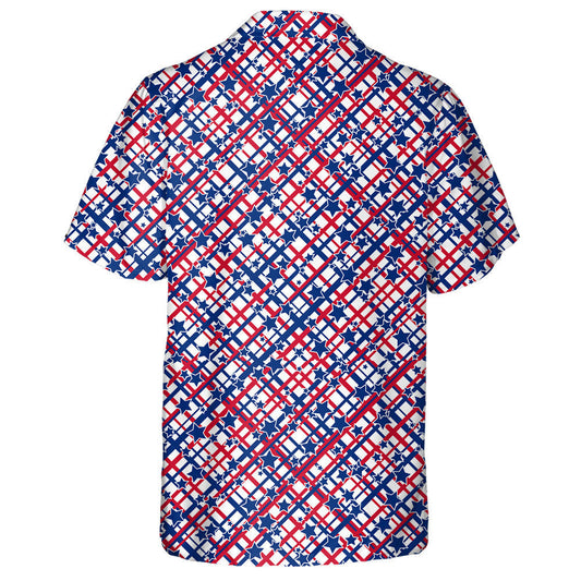 National Flag Colors Striped And Stars Pattern Hawaiian Shirt, Hawaiian Shirt Gift, Christmas Gift