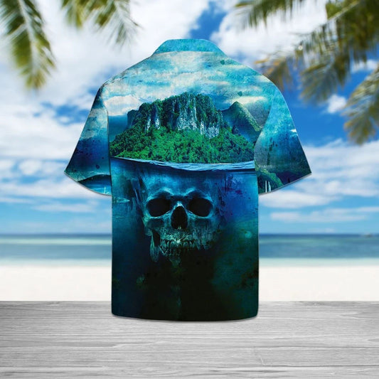 Dúlra Uathúil Oileán Skull Patrún Uisce Domhain Léine Haváís, Bronntanas Léine Haváís, Bronntanas Nollag