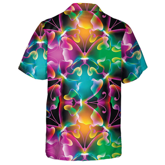 Spring Theme Colorful Psychedelic With Butterfly Hawaiian Shirt,Hawaiian Shirt Gift, Christmas Gift
